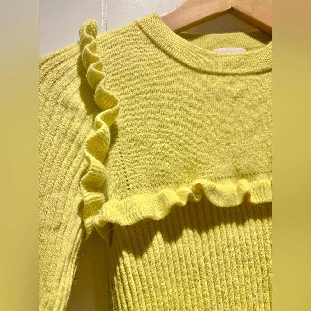 SEE BY CHLOE 🖤 Yellow Ruffled Sweater - Picture 6 of 8